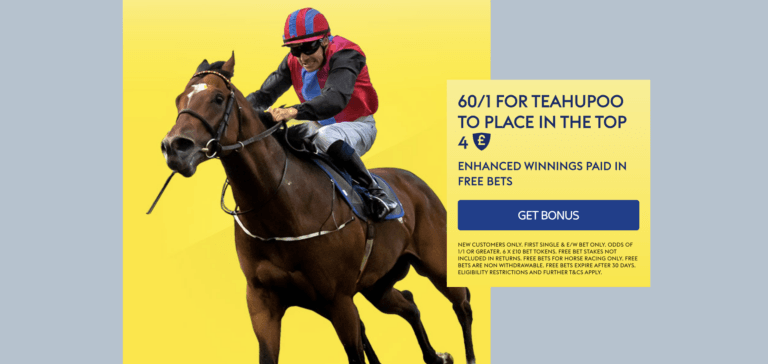 Sky Bet Cheltenham Offer – Get 60/1 On TEAHUPOO To Place In The Top 4